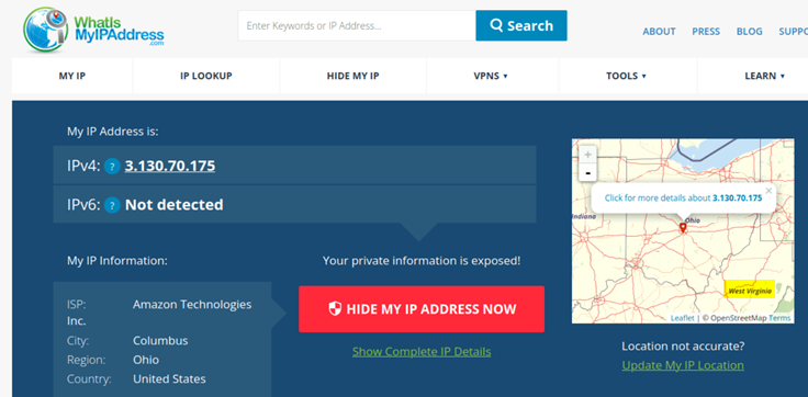 Traffic from Secondary Service Location