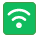 Green square icon with white Wi-Fi symbol indicating network availability.