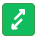 Green square icon with two diagonal arrows representing resize or scale.