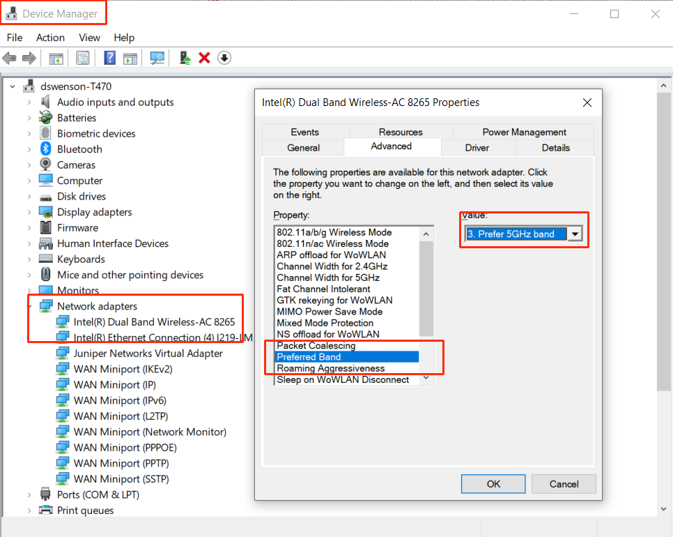 Have Windows Prefer the 5-GHz Band