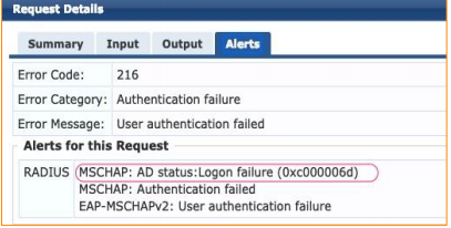 ClearPass - AD Logon Failure