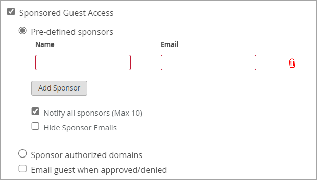 Pre-Define Sponsors