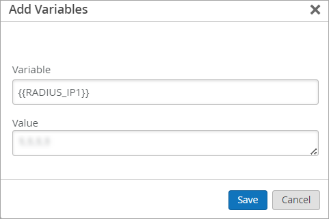 Entering the Variable Name and Value