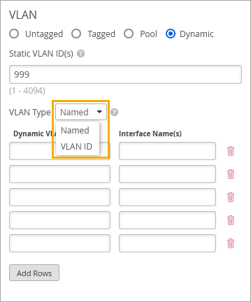 Dynamic VLAN Options in WLAN Settings