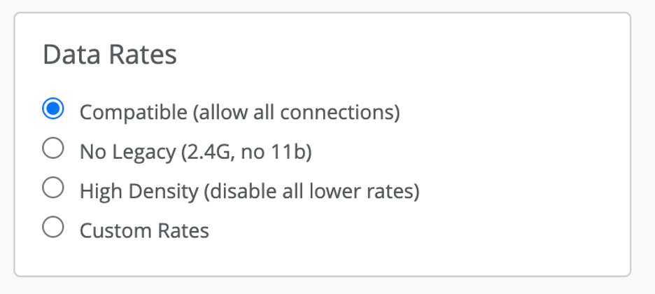 Data Rate Configuration Options