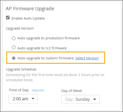 Location of the Option to Auto Upgrade to Custom Firmware