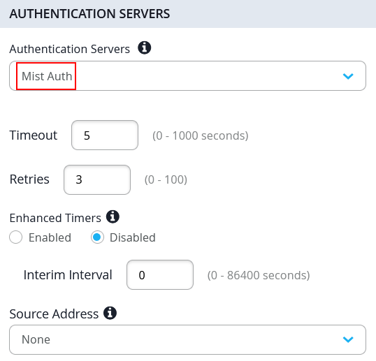 RADIUS (NAC) Switch Configuration
