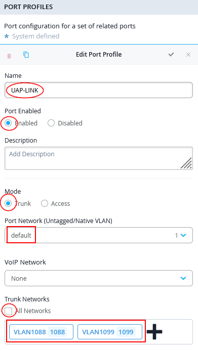 Port Profile UAP-Link