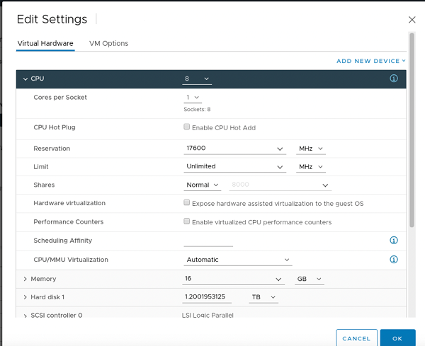 Edit Settings Page