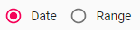 Radio buttons Date selected and Range unselected.