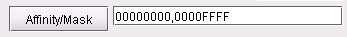 AffinityMask setting with value 00000000,0000FFFF for CPU core affinity configuration.