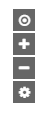 Vertical toolbar with icons for record, add, subtract, and settings options.