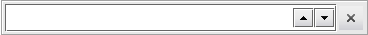 Combo box with text field, up and down arrows for scrolling, a down arrow to expand options, and an X button to clear selection.