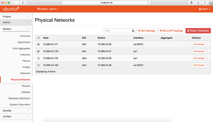 Delete Multiple Physical Topologies