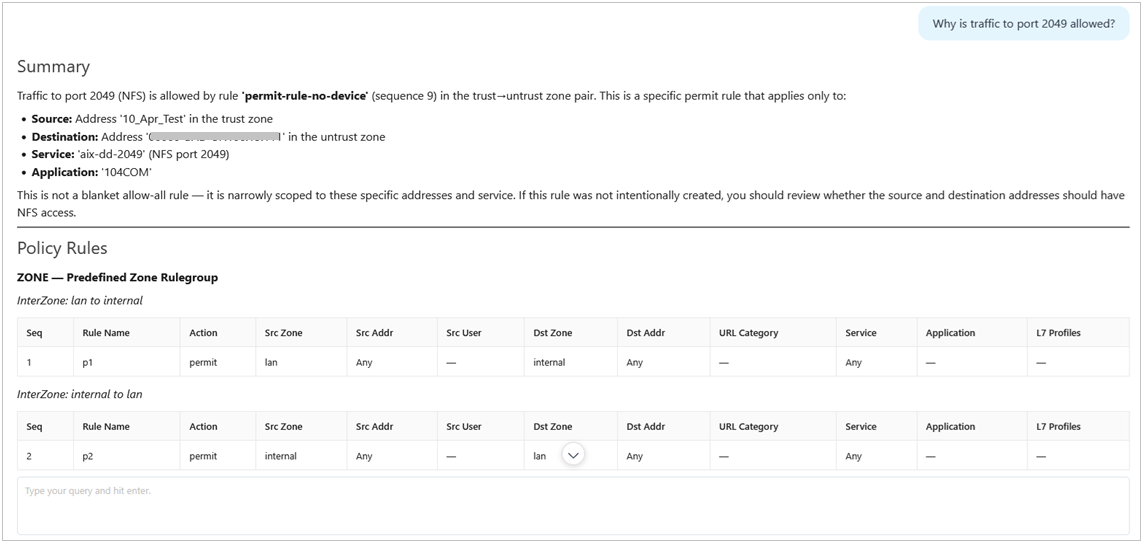 Use Case 3: Traffic Intent Analysis