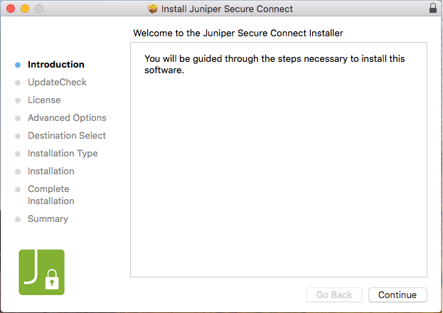 Installer Welcome Window