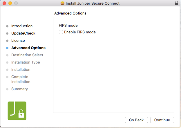 Configure FIPS Mode Option
