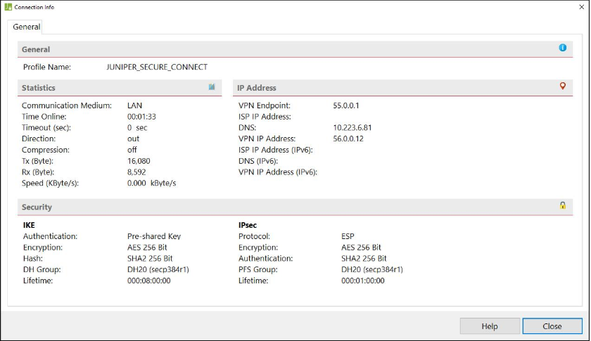 Connection Information