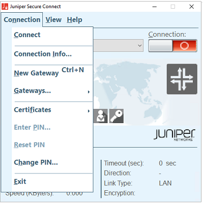 Connection Menu