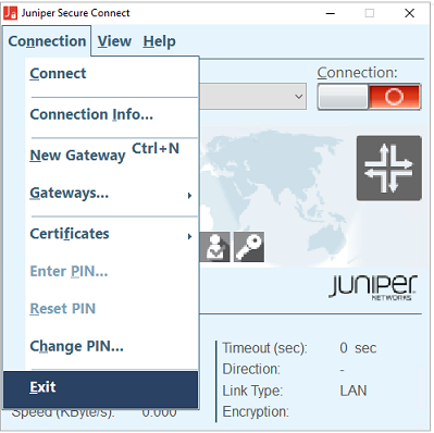 Exit Menu Option