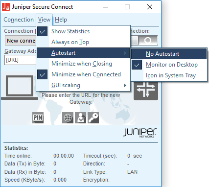 No Autostart Menu Option