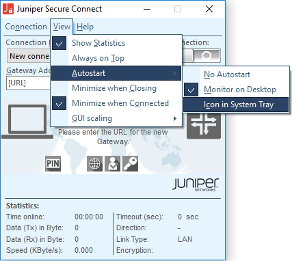 Icon in System Tray Menu Option