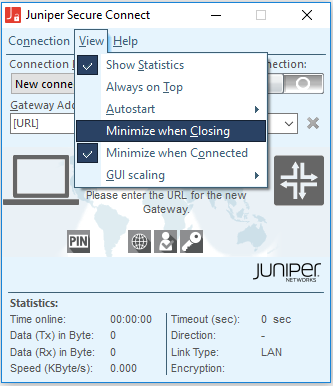 Minimize when Closing Menu Option