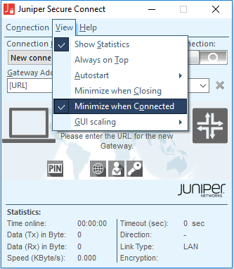 Minimize when Connected Menu Option