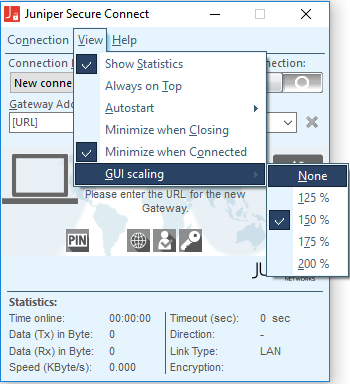 GUI Scaling Menu Option