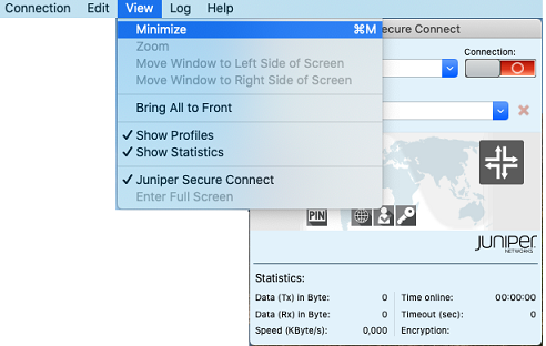 Minimize Menu Option