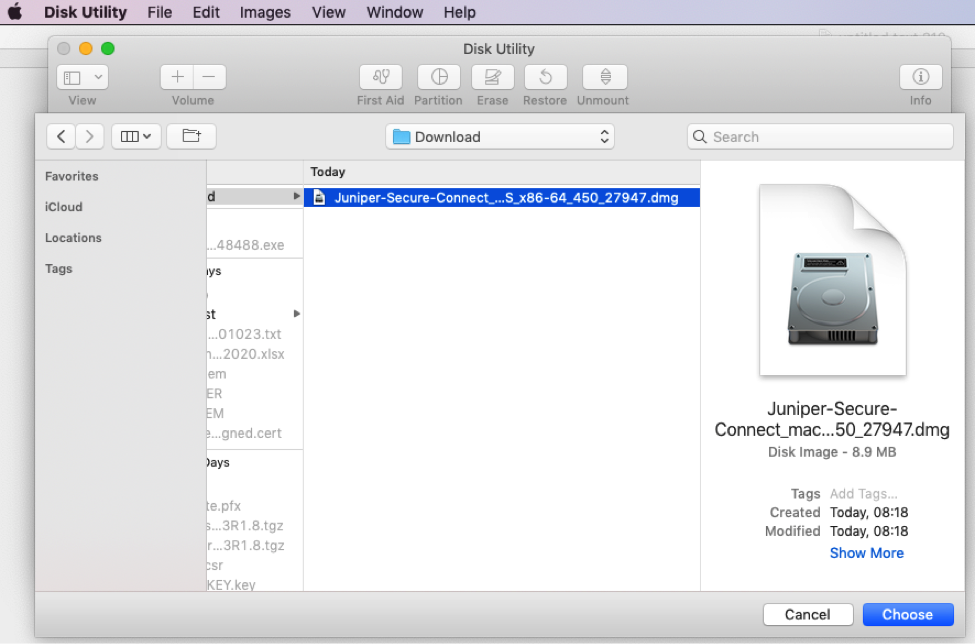 Select Juniper Secure Connect Image