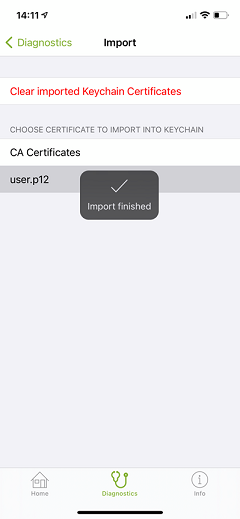 Certificate Import Completed