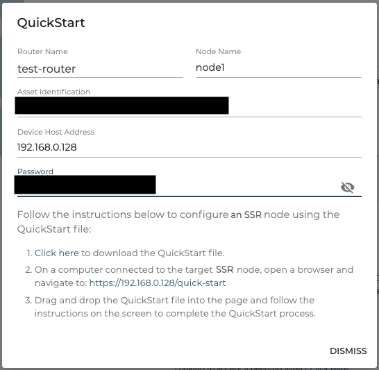 QuickStart Link Generation