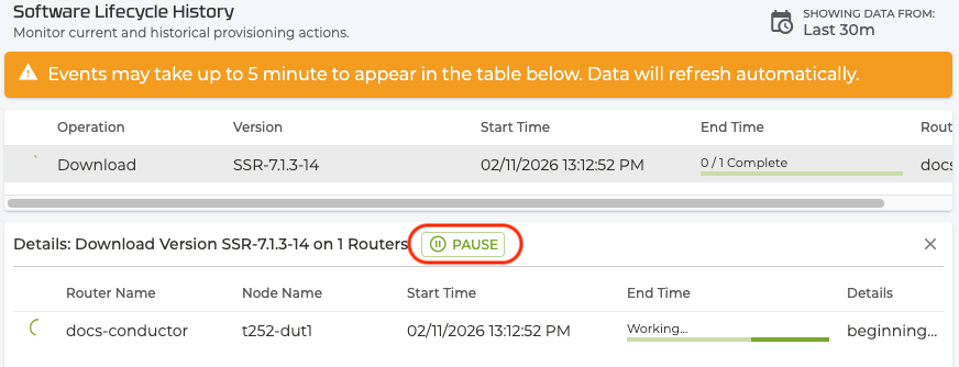 Pause button