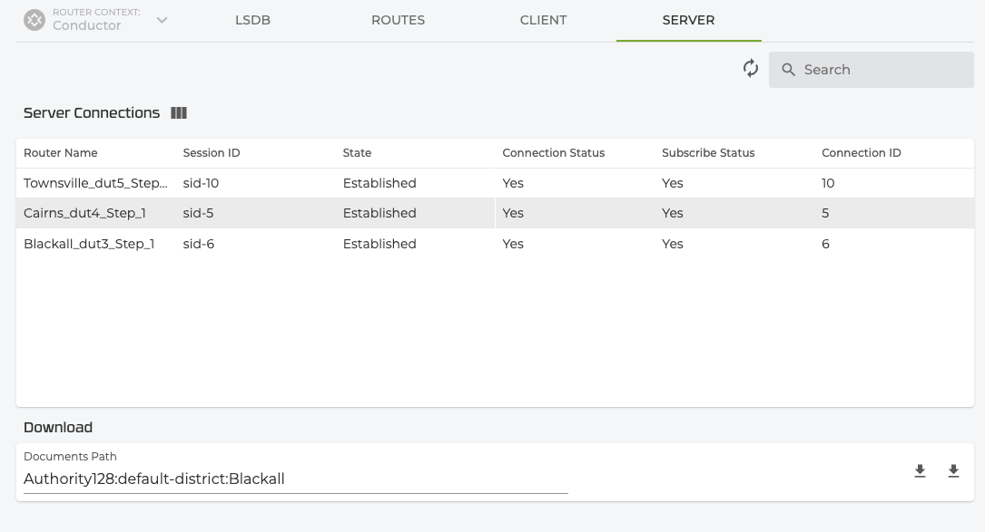 Server Details View