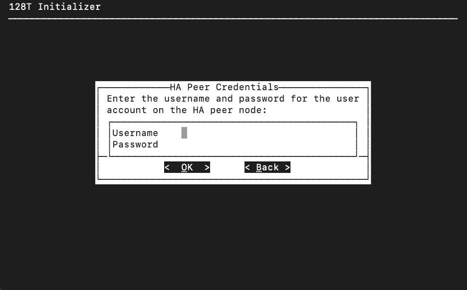 HA Peer Credentials