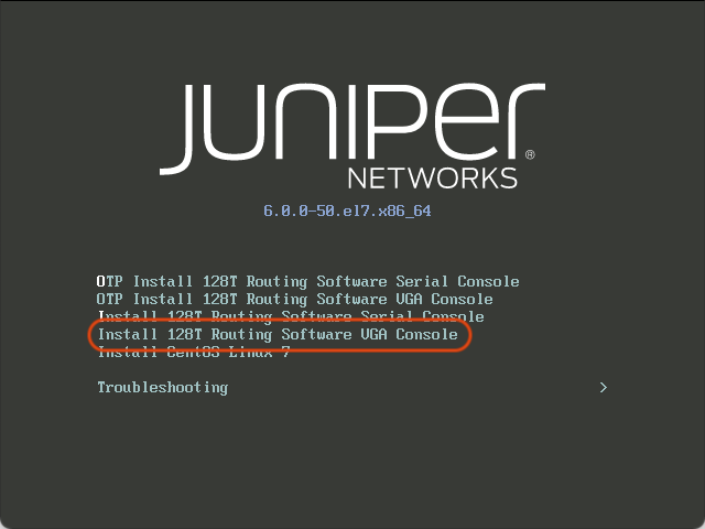 VGA Boot with Interactive Install