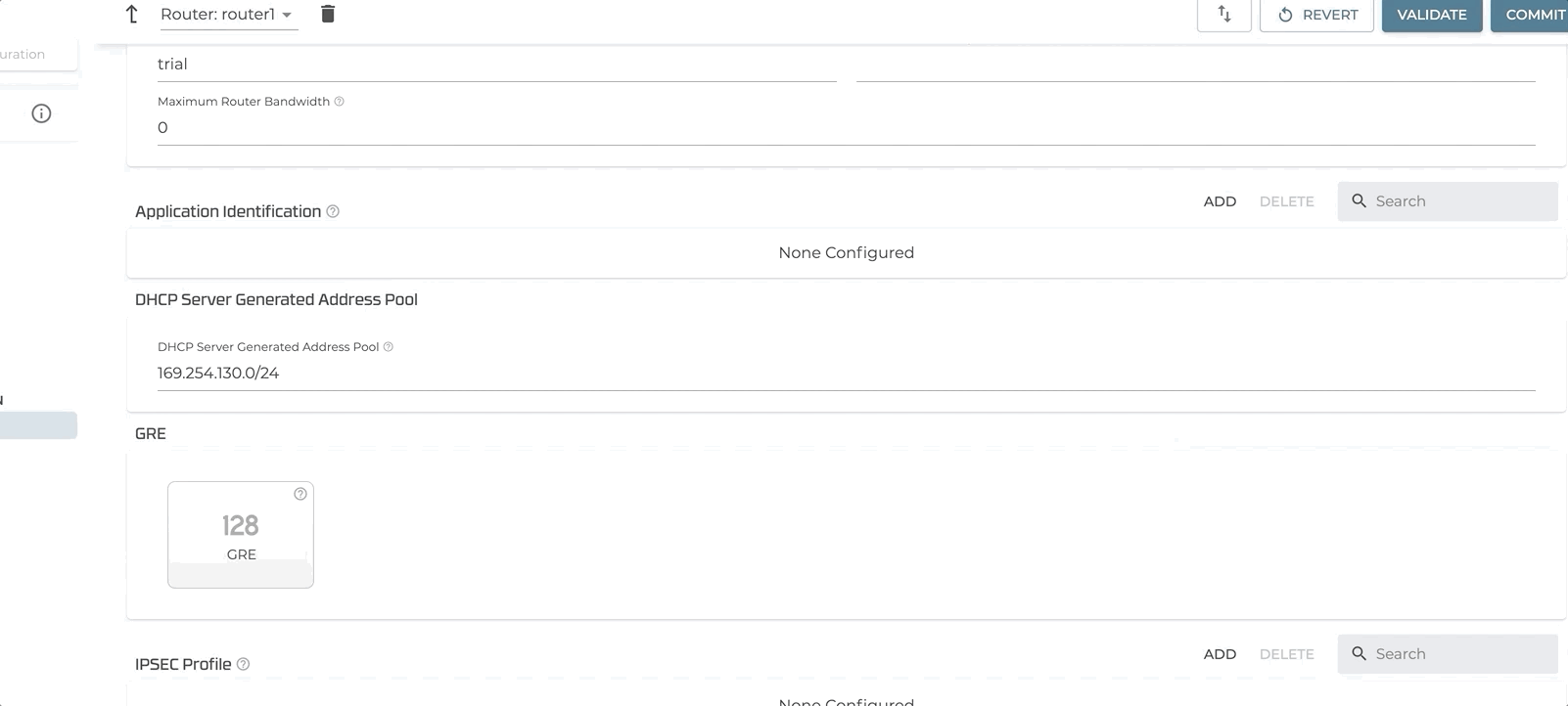 SSR GRE configuration
