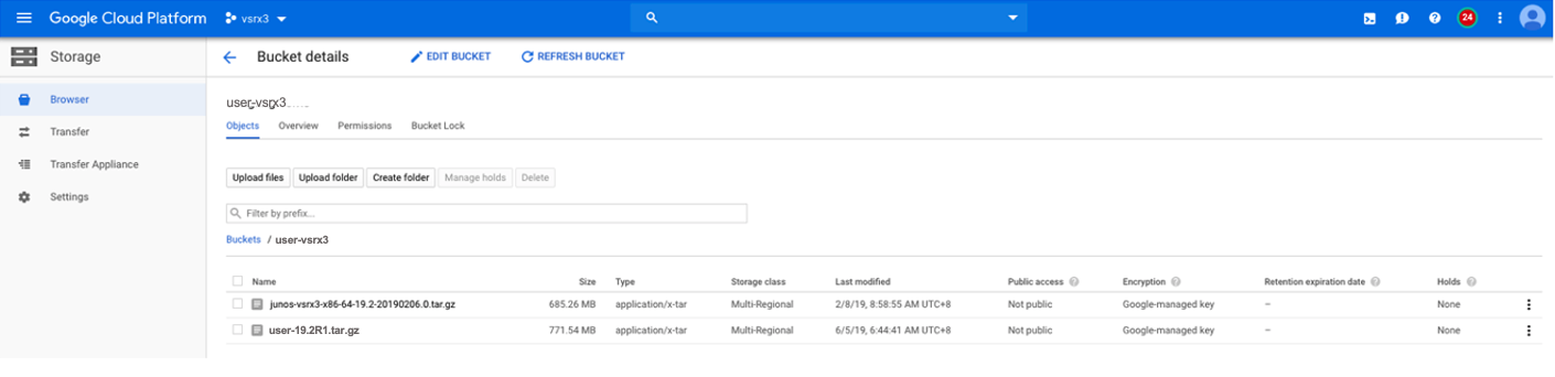 vSRX Virtual Firewall Image Upload from GCP Portal